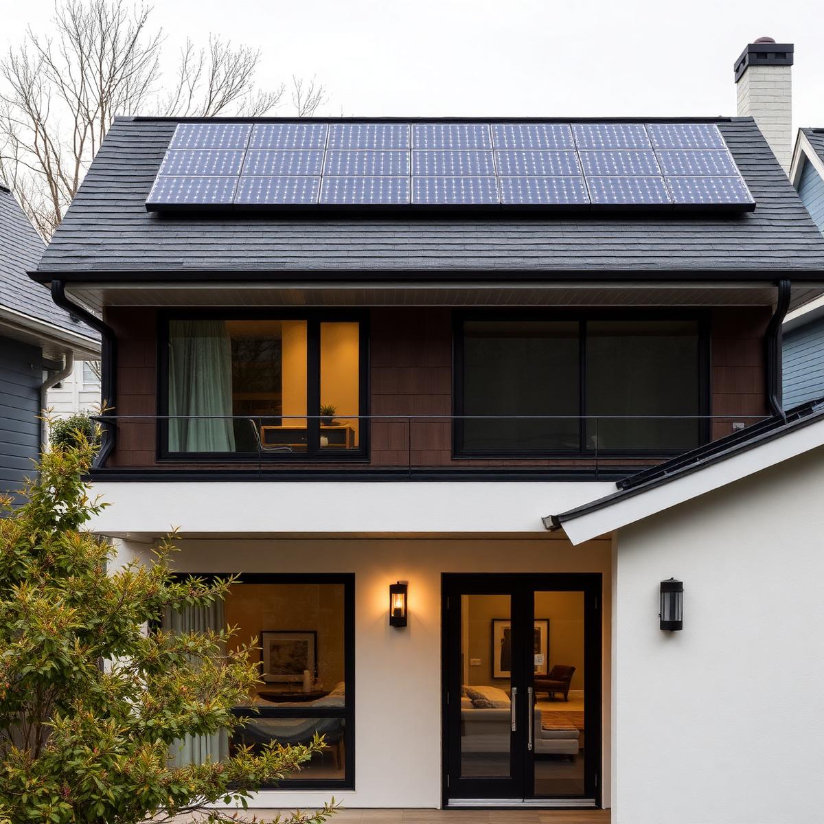 Toronto home with a rooftop solar array installed by As Builders